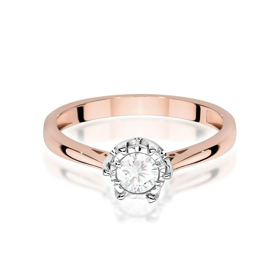 Gold Ring with 0.30ct Lab-diamond