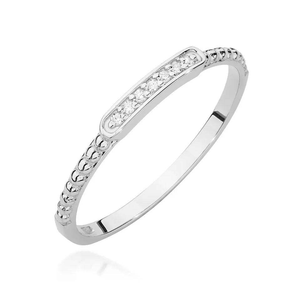 Goldring mit 0,035 ct Diamanten