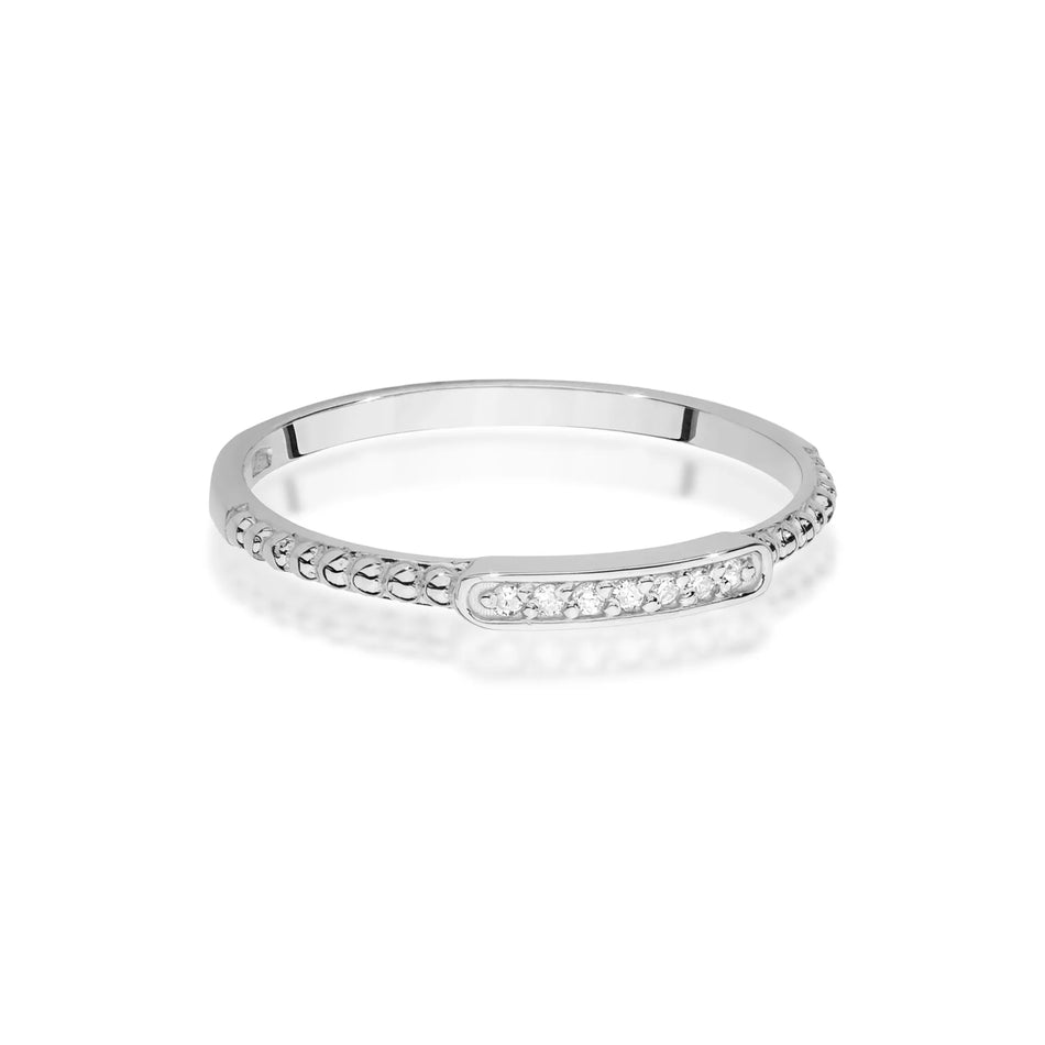Goldring mit 0,035 ct Diamanten