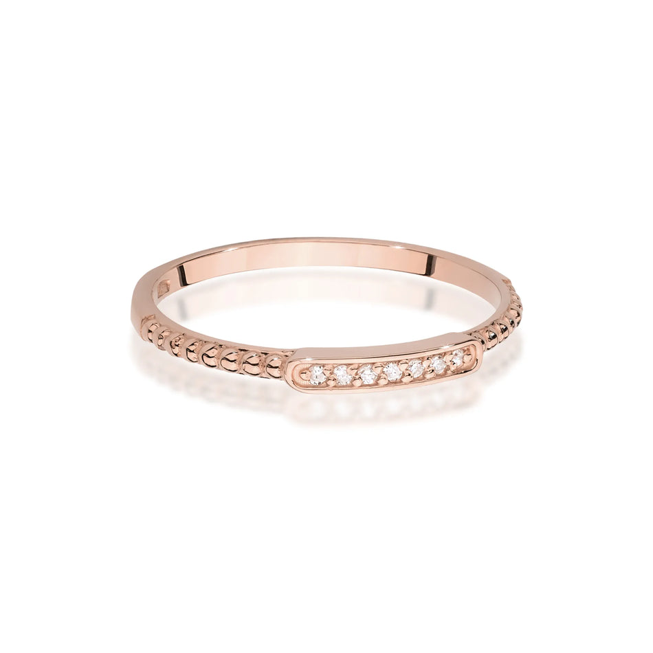 Goldring mit 0,035 ct Diamanten