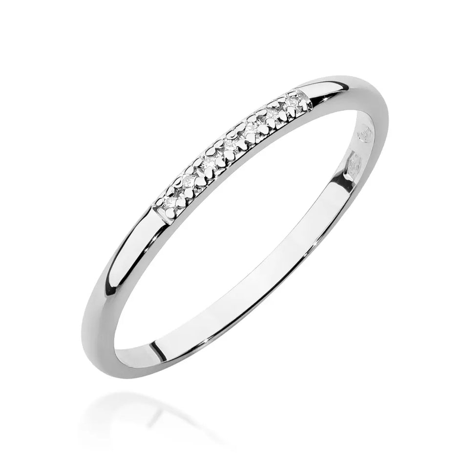 Goldring mit 0,035 ct Diamanten
