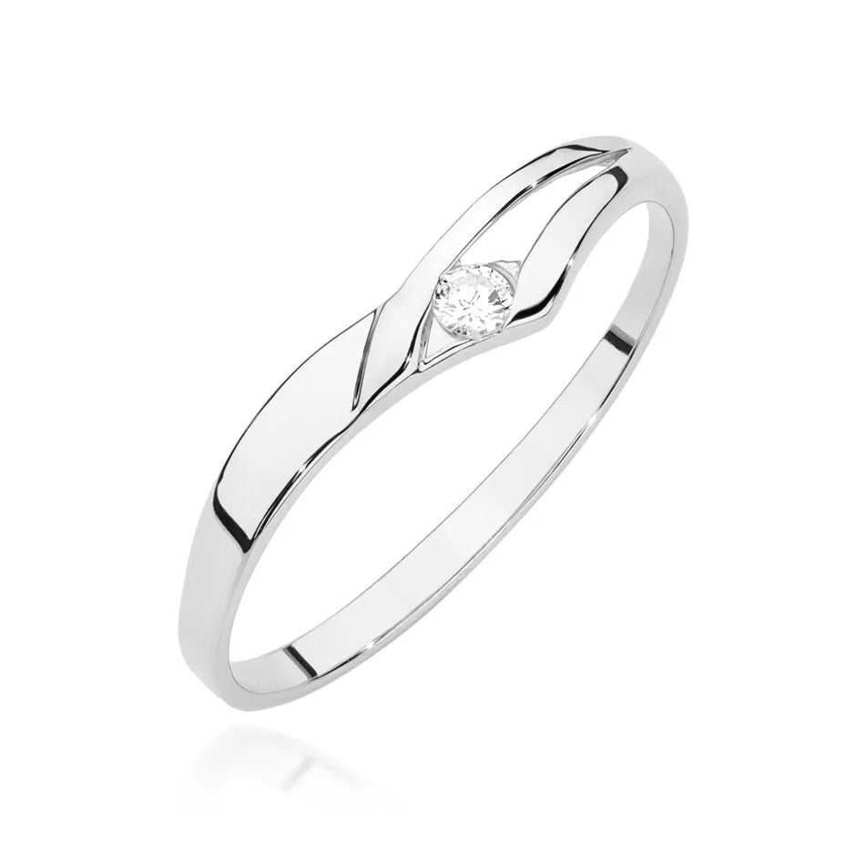 Goldring mit 0,04 ct Diamant