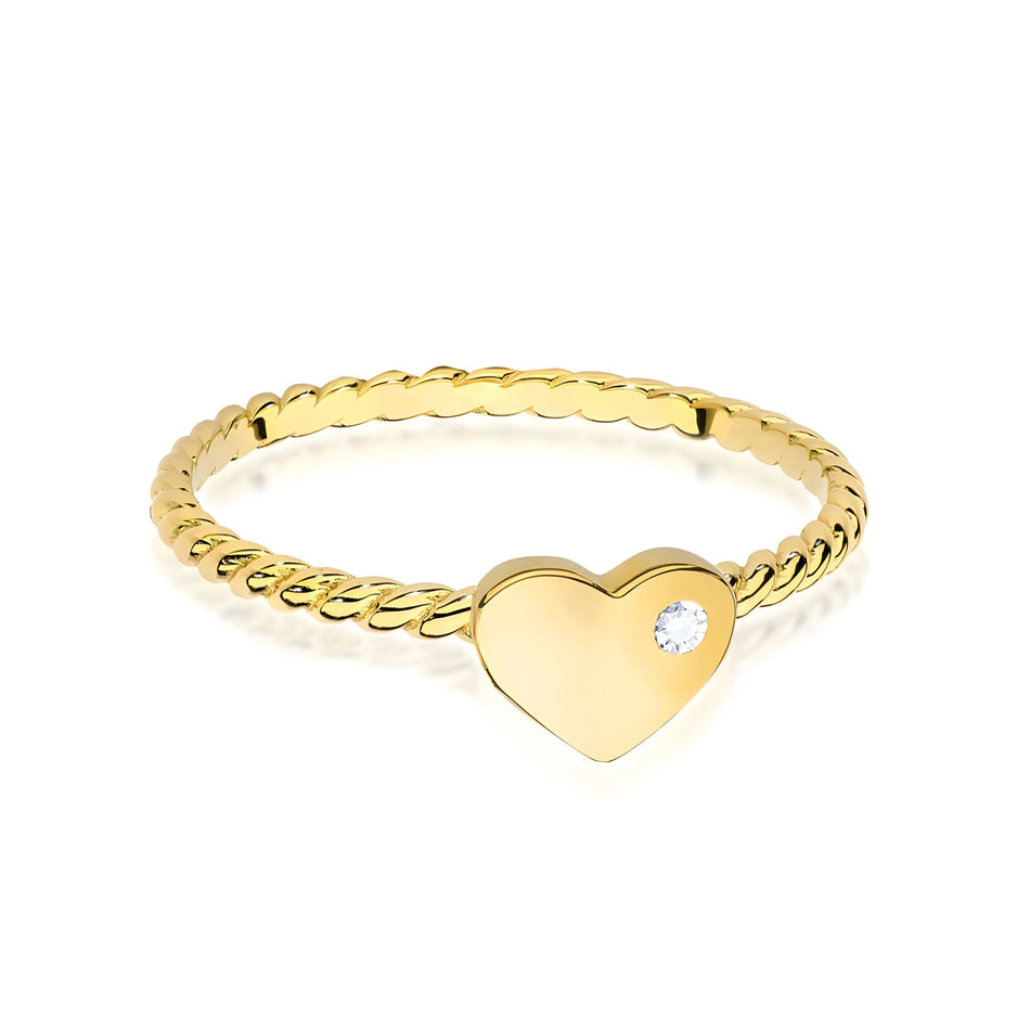 Gold Ring with 0.03ct Diamond