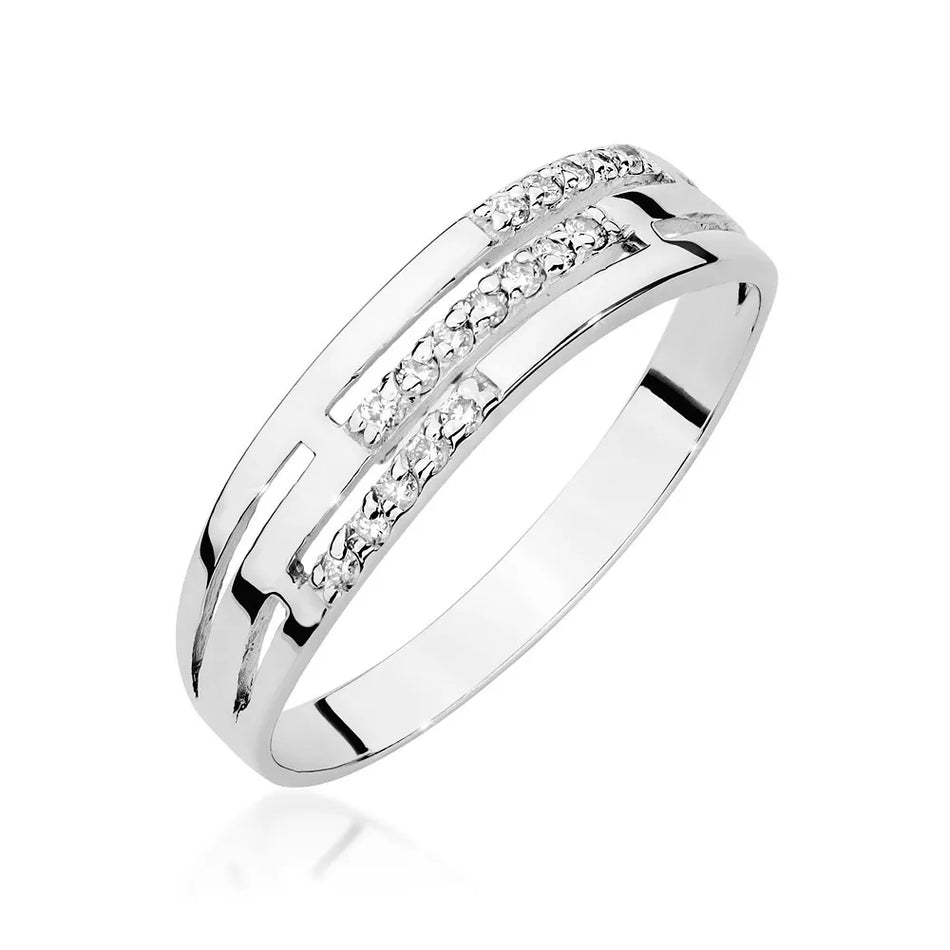 Goldring mit 0,146 ct Diamanten
