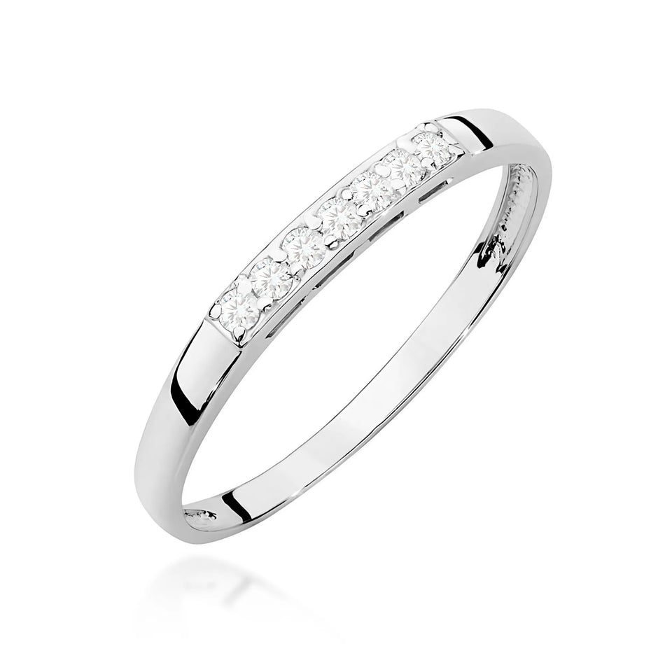 Goldring mit 0,102 ct Diamanten