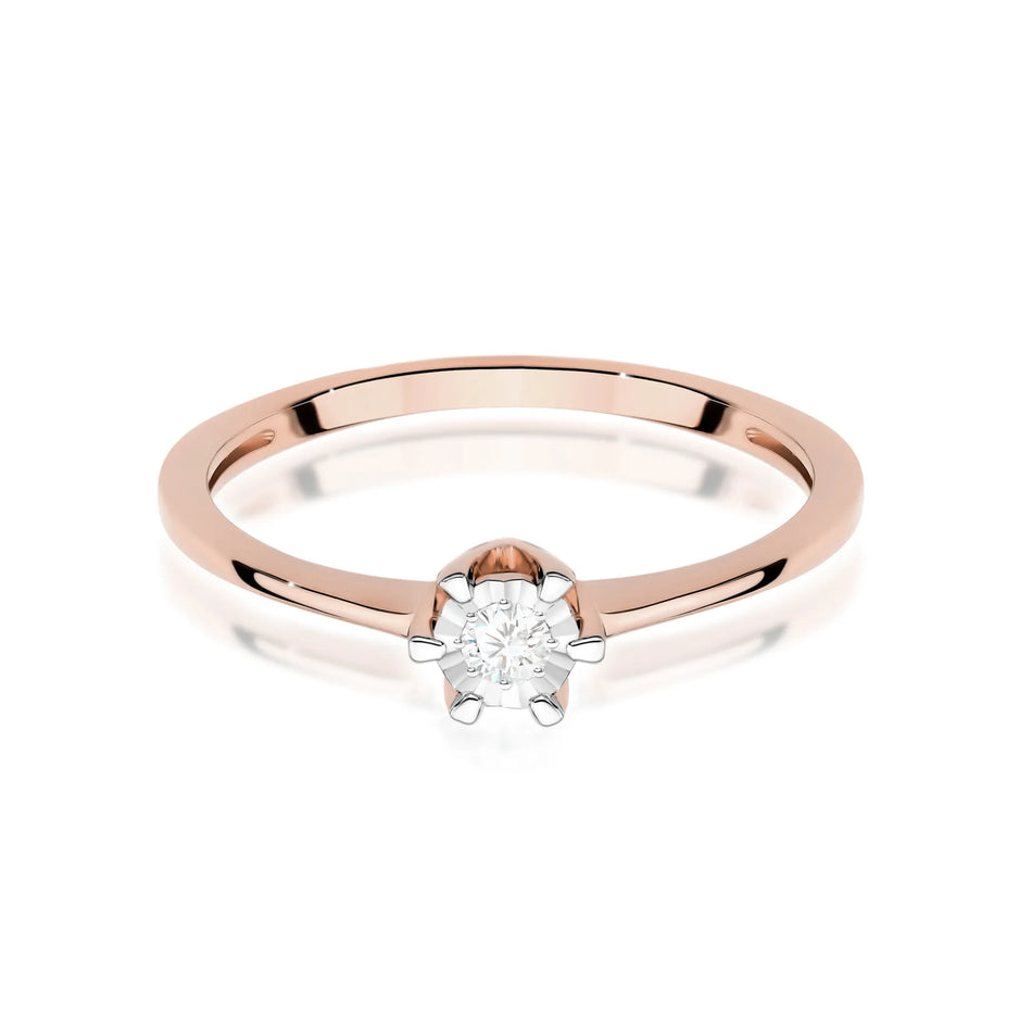 Goldring mit 0,03 ct Diamant