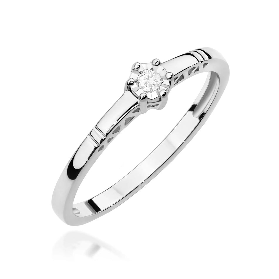 Goldring mit 0,03 ct Diamant