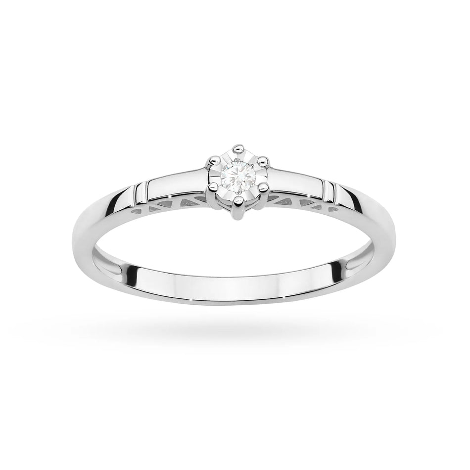 Goldring mit 0,03 ct Diamant
