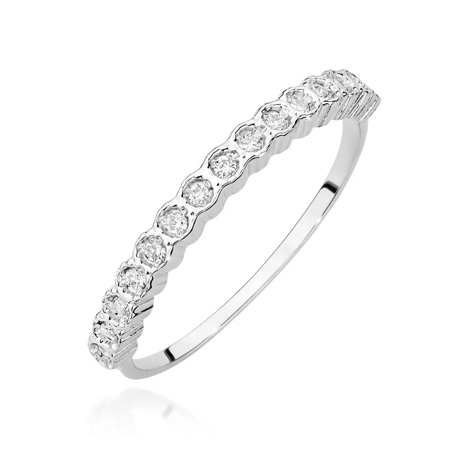 Goldring mit 0,129 ct Diamanten