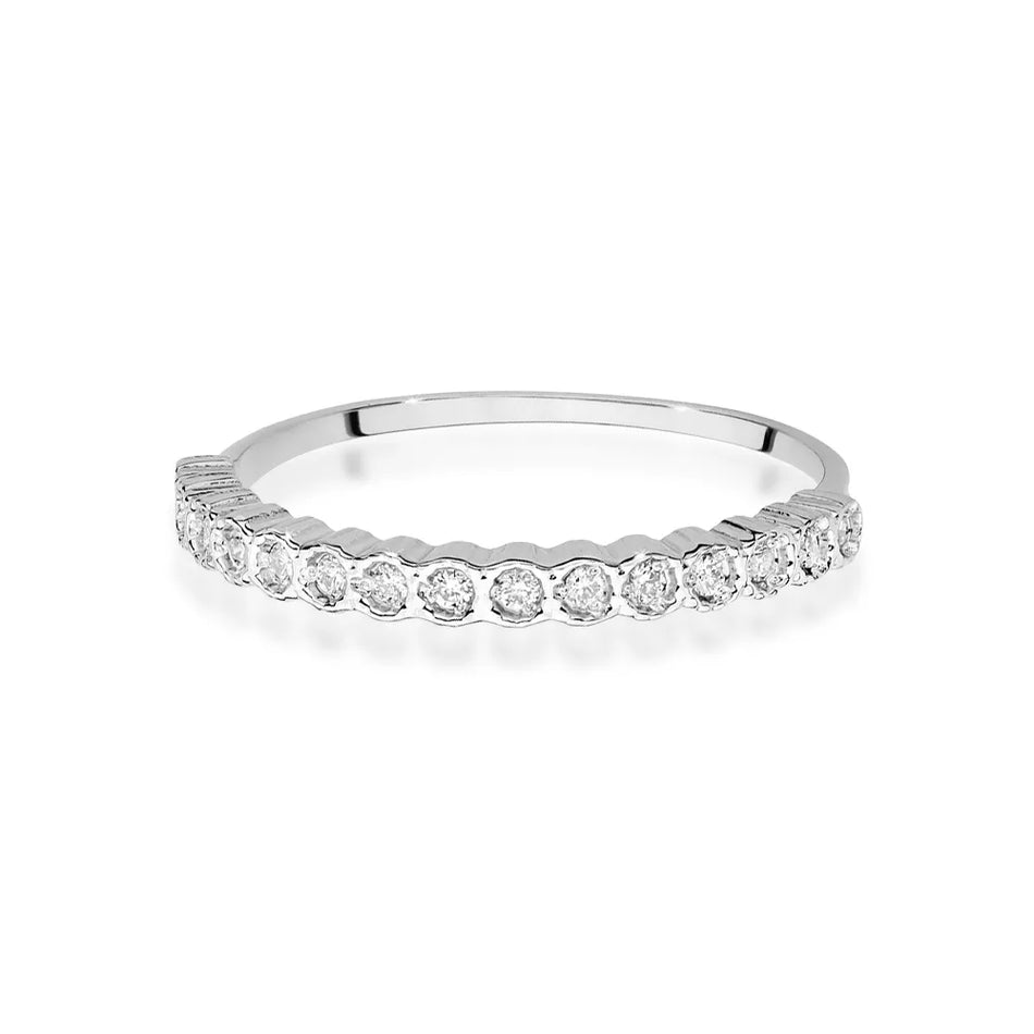 Goldring mit 0,129 ct Diamanten