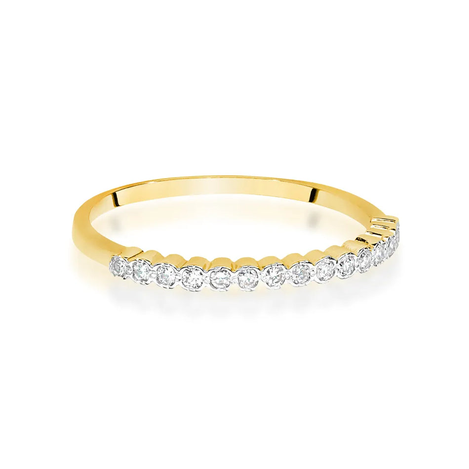 Goldring mit 0,075 ct Diamanten