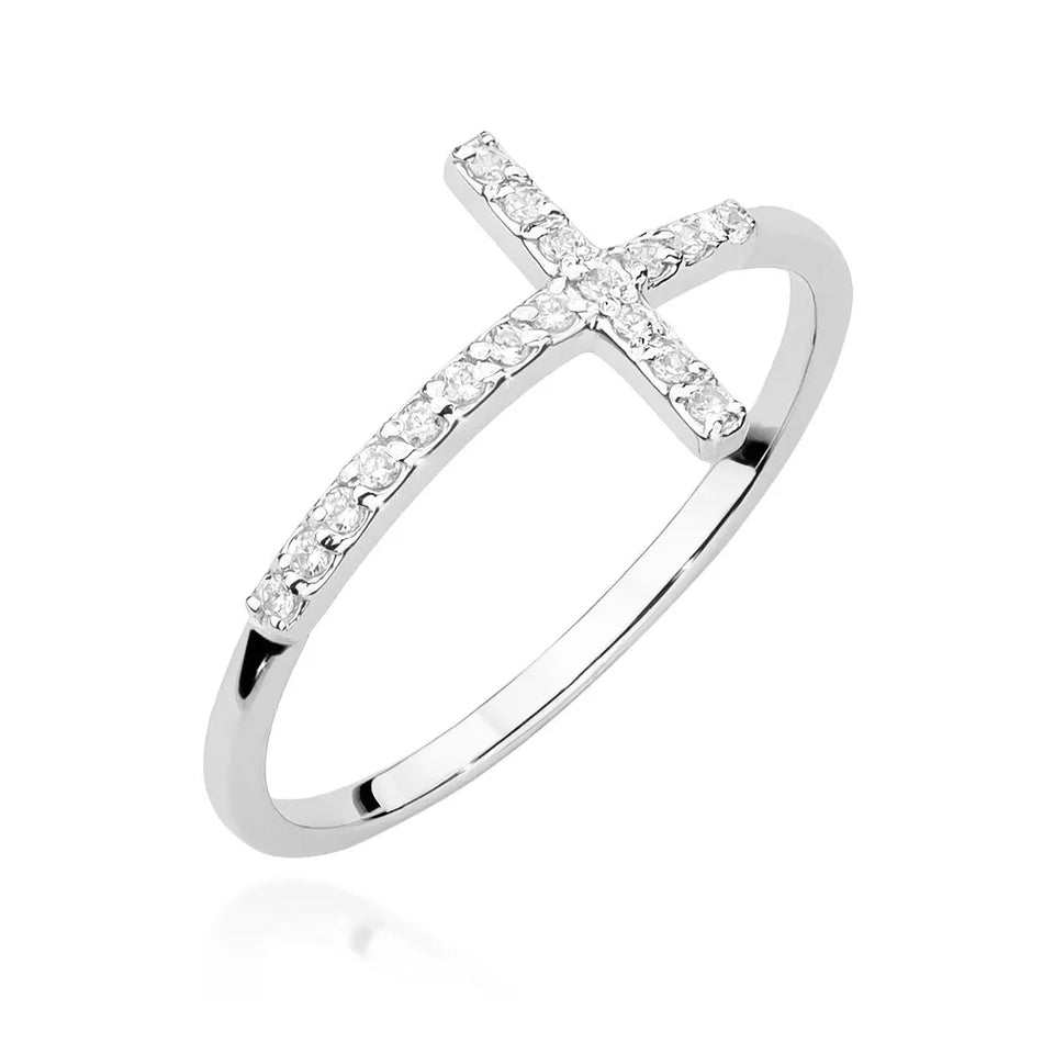 Goldring mit 0,09 ct Diamanten