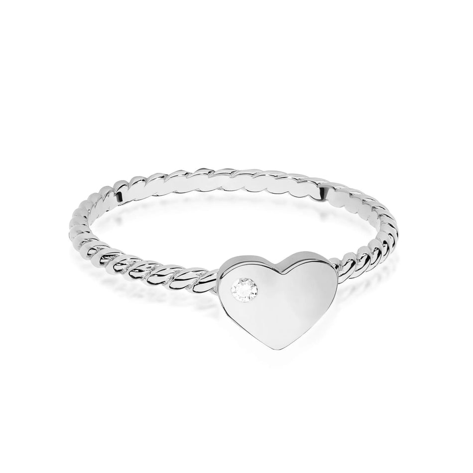 Goldring mit 0,01 ct Diamant