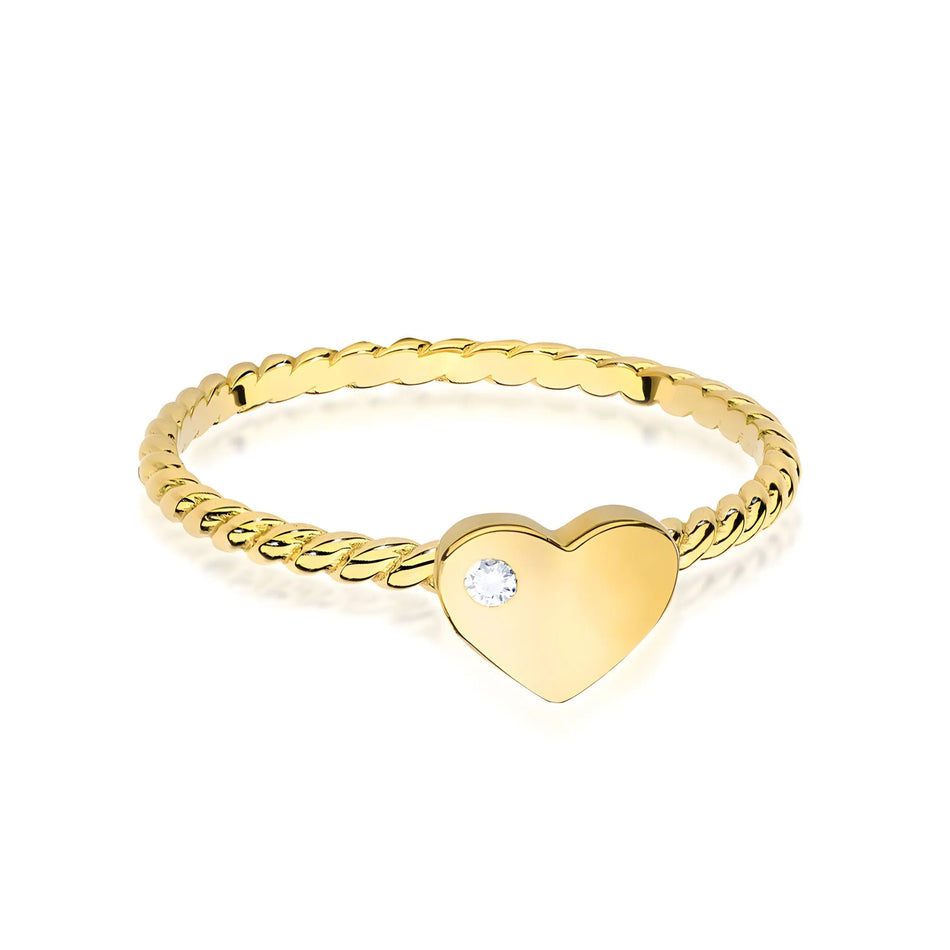 Gold Ring with 0.01ct Diamond