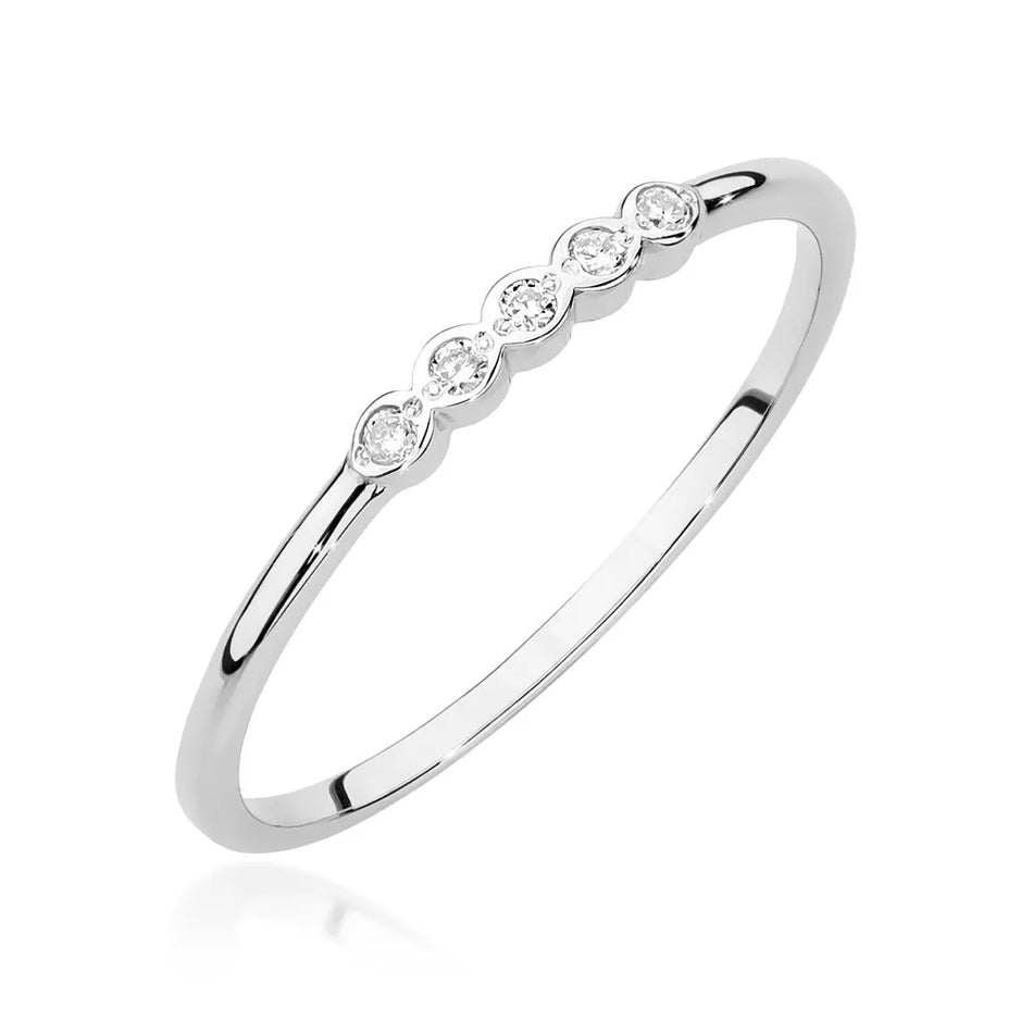 Goldring mit 0,043 ct Diamanten