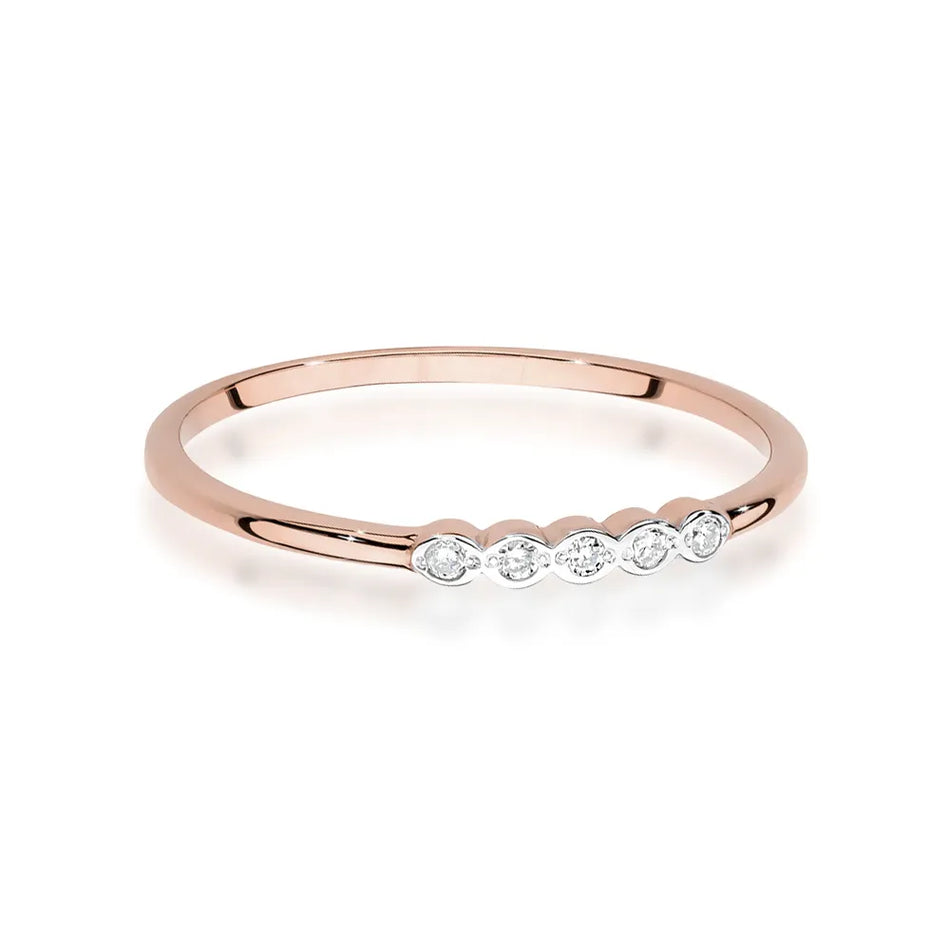 Goldring mit 0,043 ct Diamanten