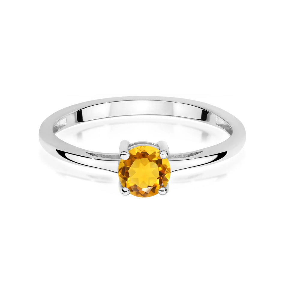 Goldring mit 0,50 ct Citrin