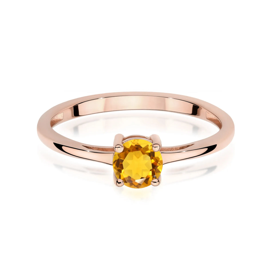 Goldring mit 0,50 ct Citrin
