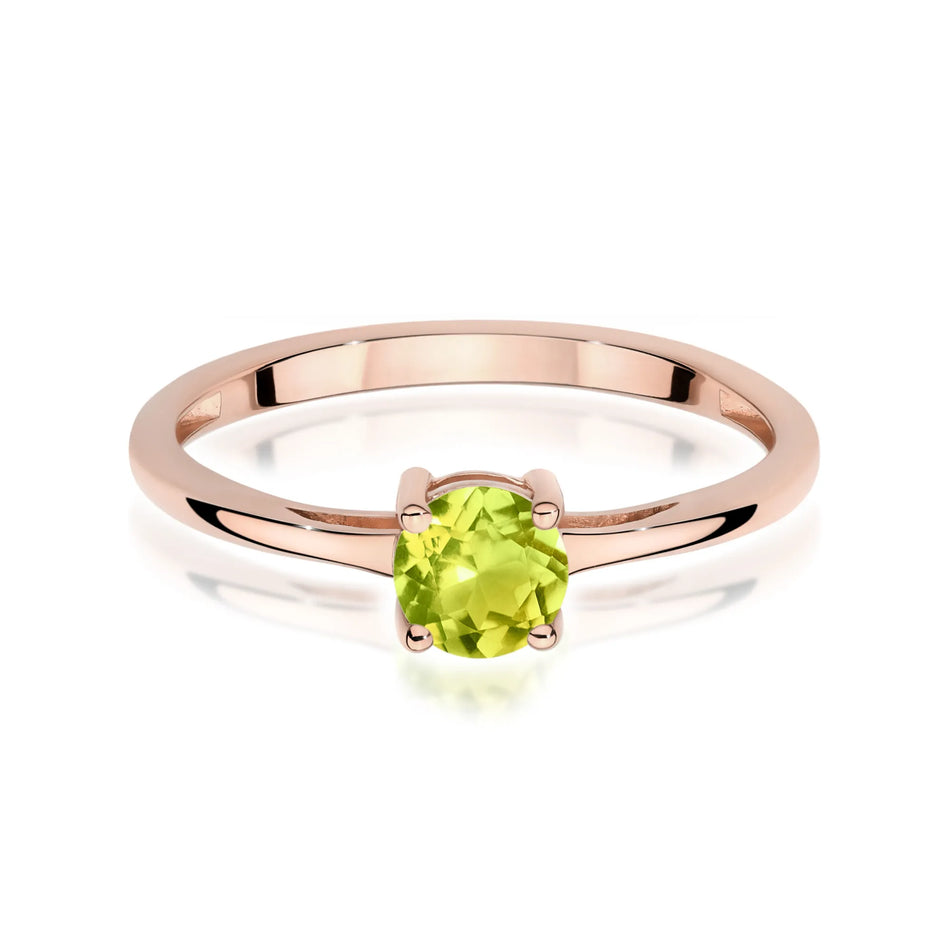 Goldring mit 0,60 ct Olivin