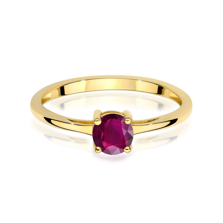 Gold Ring with 0.60ct Rhodolite