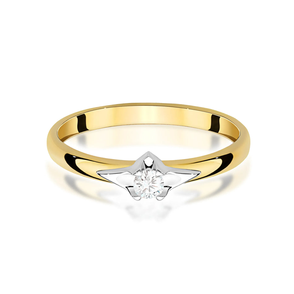 Gold Ring with 0.15ct Diamond