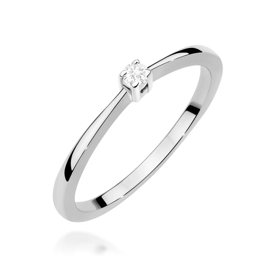 Goldring mit 0,05 ct Diamant