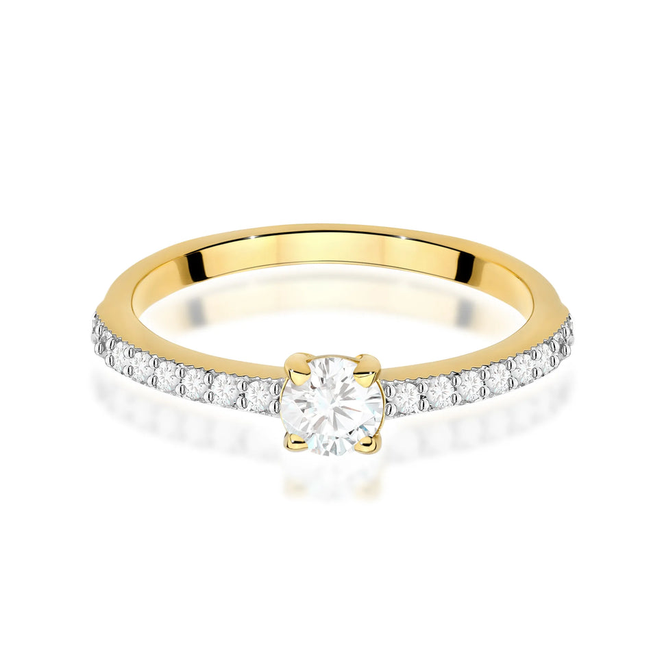 Gold Ring with 0.25ct and 0.14ct Diamonds