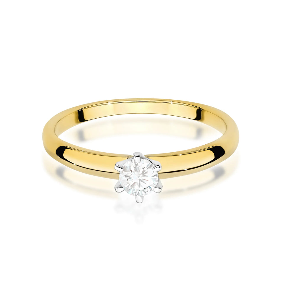 Goldring mit 0,25 ct Diamant
