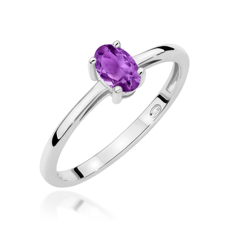 Goldring mit 0,40 ct Amethyst