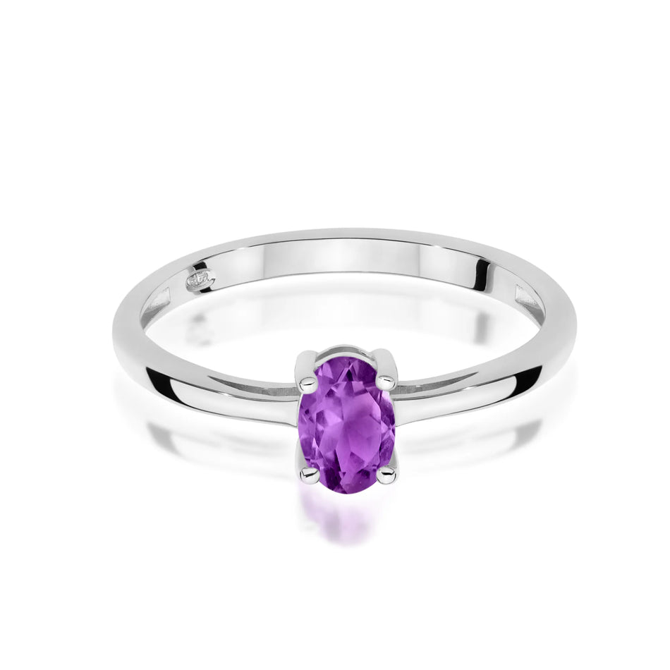 Goldring mit 0,40 ct Amethyst