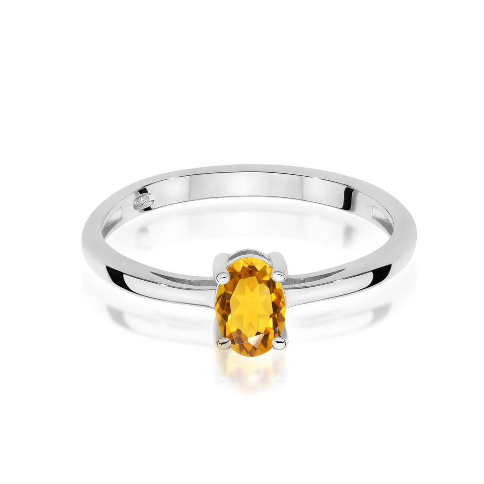 Goldring mit 0,60 ct Citrin