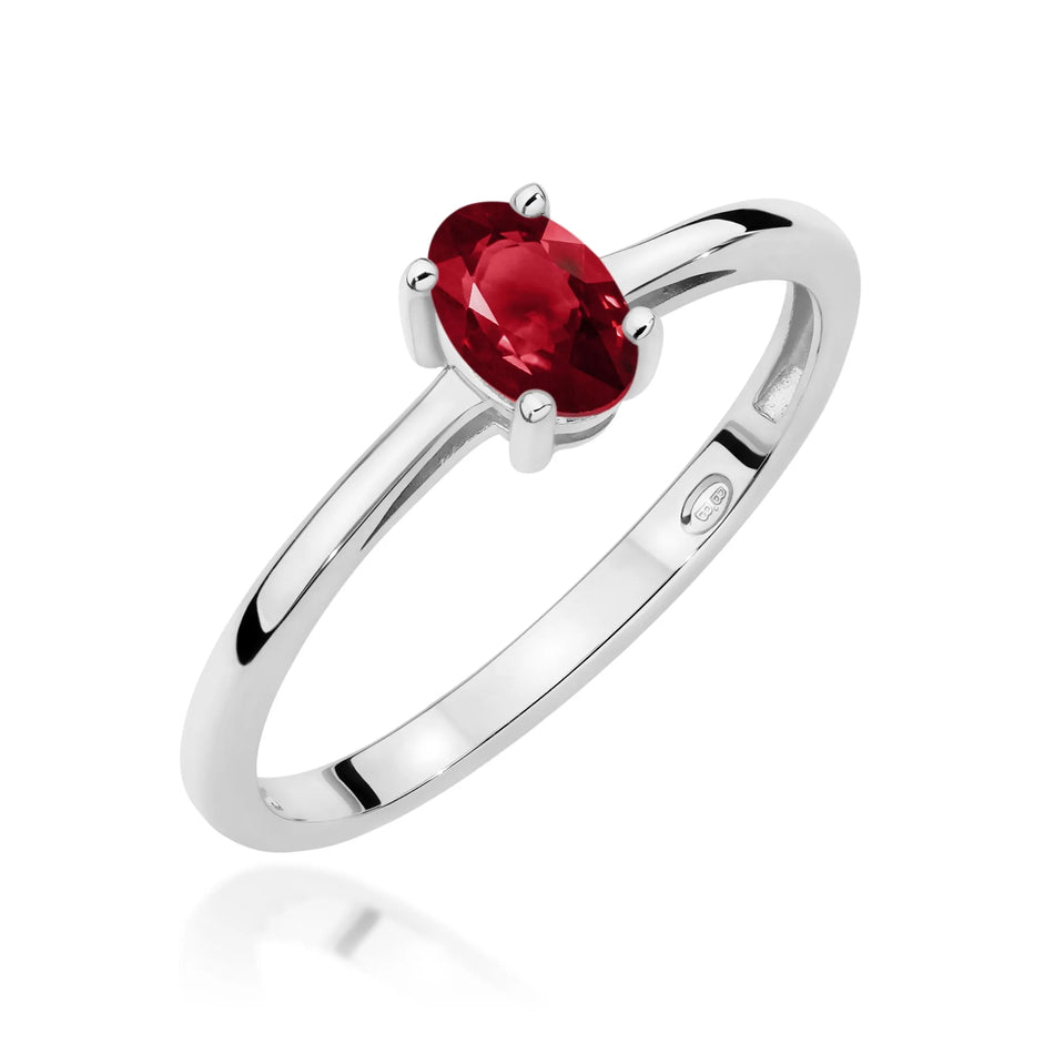 Goldring mit 0,50 ct Granat