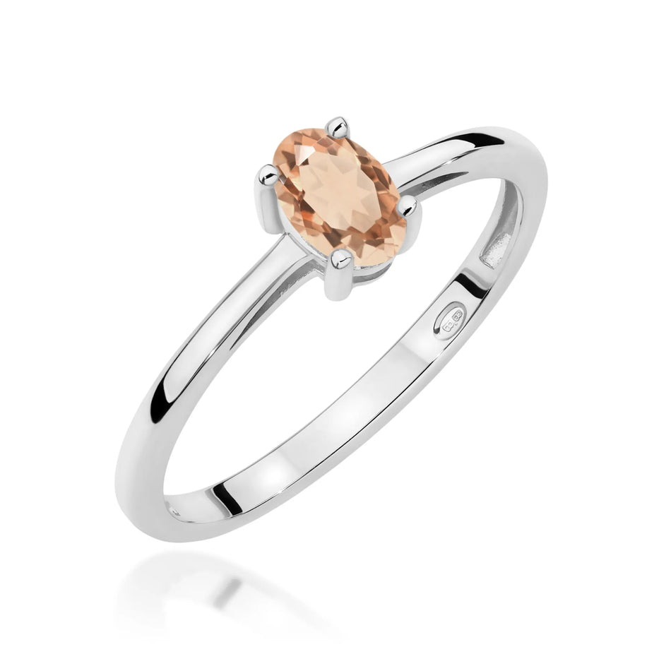 Ring mit Morganit 0.4ct | 14K (585) Gold