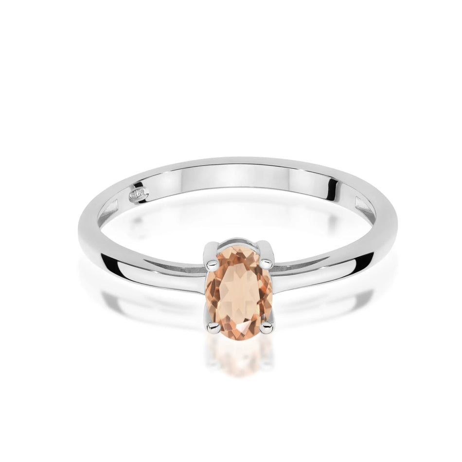 Ring mit Morganit 0.4ct | 14K (585) Gold