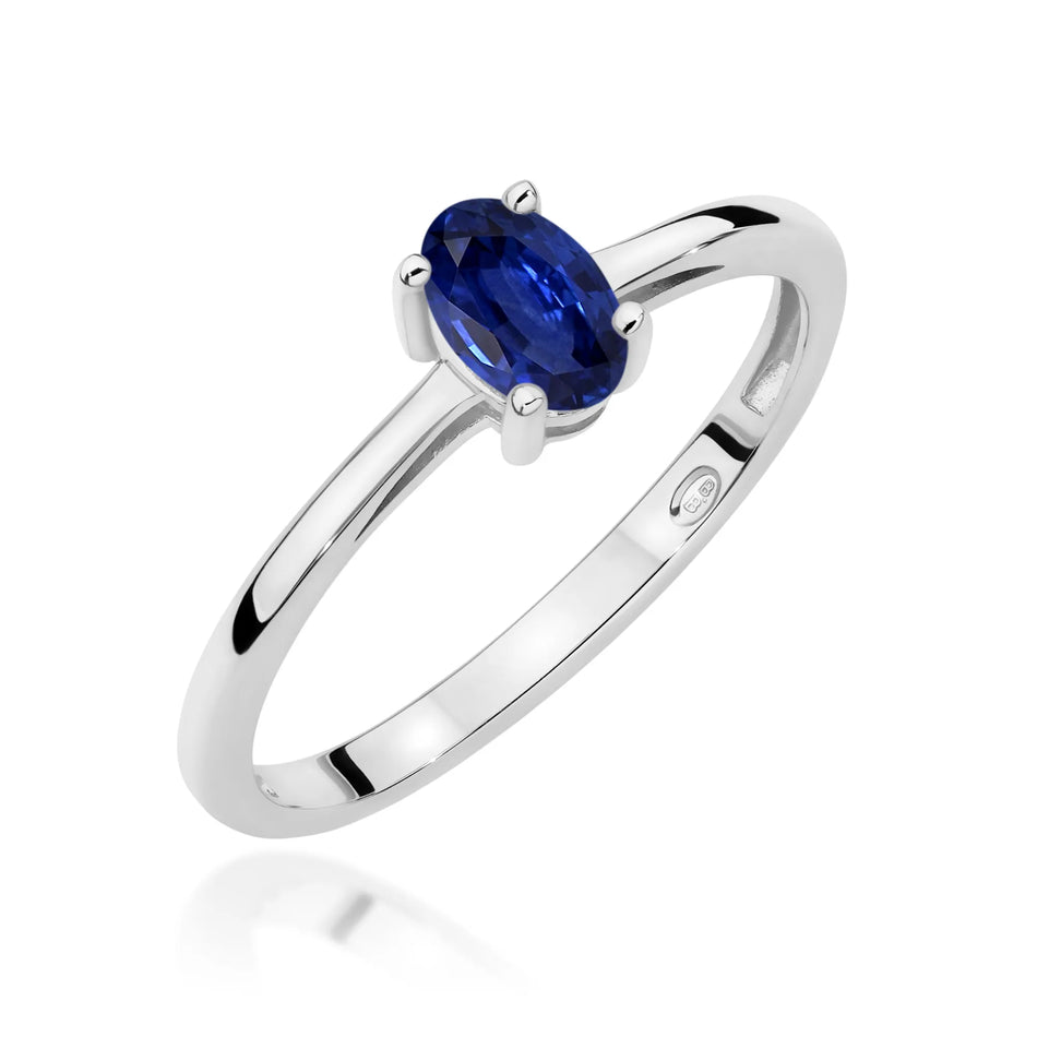 Goldring mit 0,70 ct Saphir