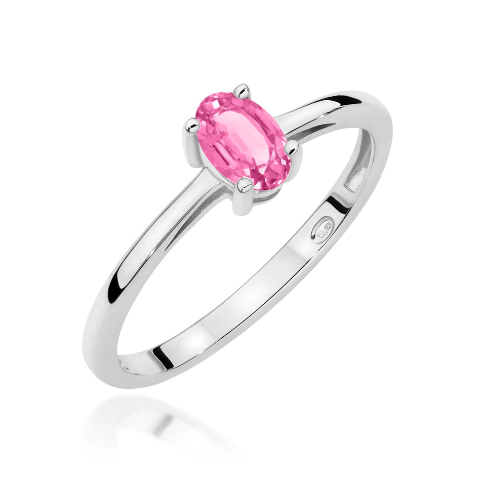 Goldring mit 0,50 ct Pinktopas