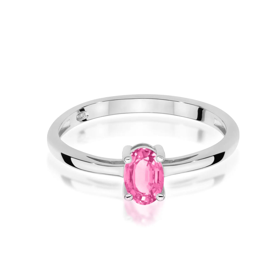 Goldring mit 0,50 ct Pinktopas