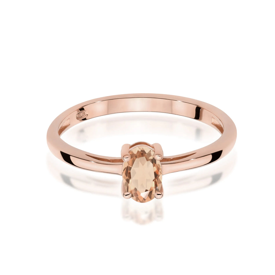 Gold Ring with 0.40ct Morganite