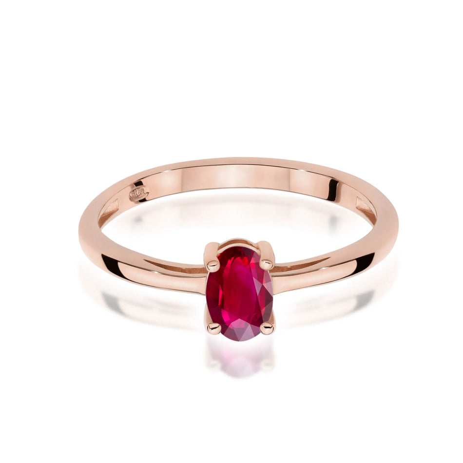 Gold Ring with 0.60ct Ruby