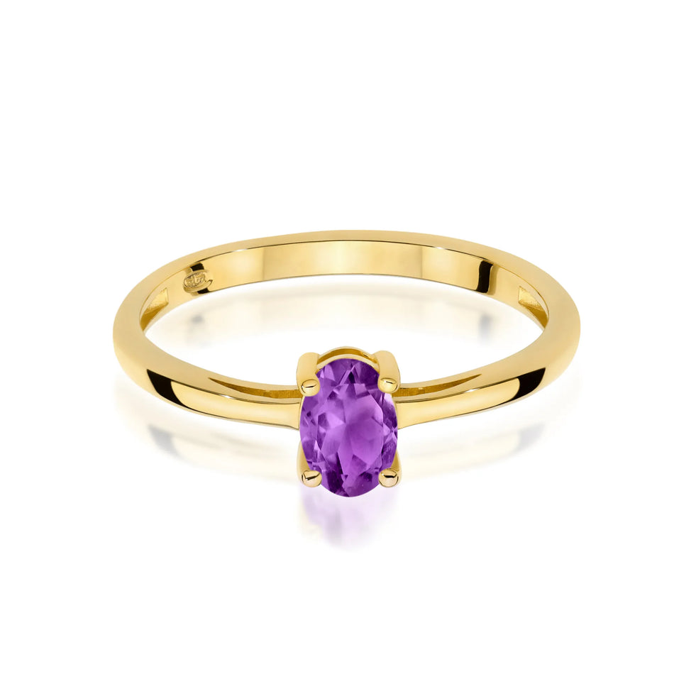 Gold Ring with 0.40ct Amethyst