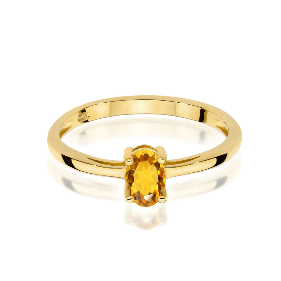 Gold Ring with 0.60ct Citrin