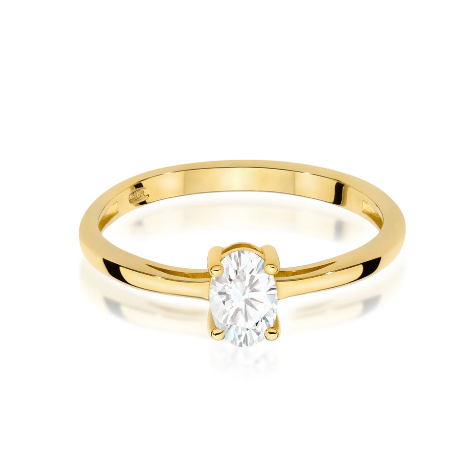 Goldring mit 0,30 ct Diamant