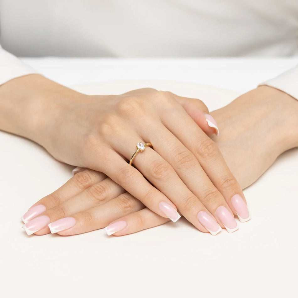 Goldring mit 0,30 ct Diamant