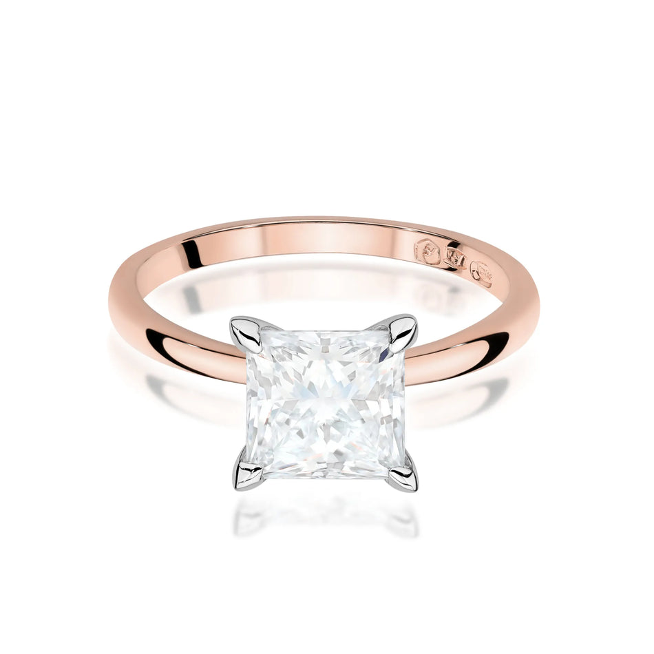 Gold Ring with 2.00ct Lab-diamond