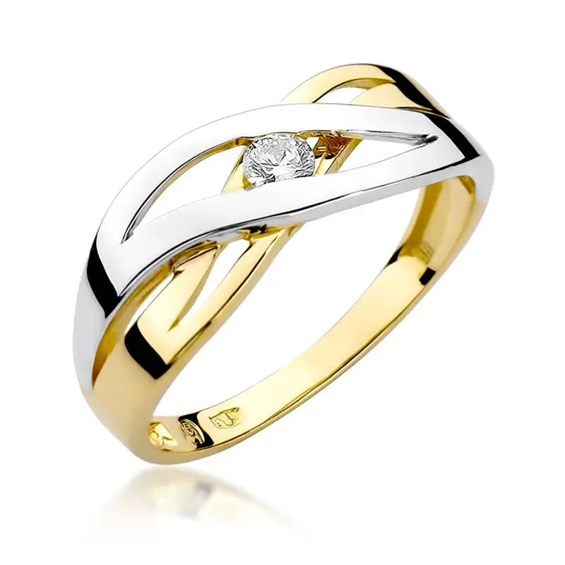 Goldring mit Zirkonia