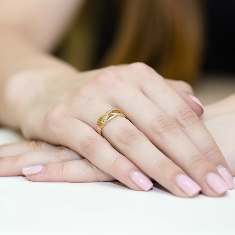 Goldring mit Zirkonia