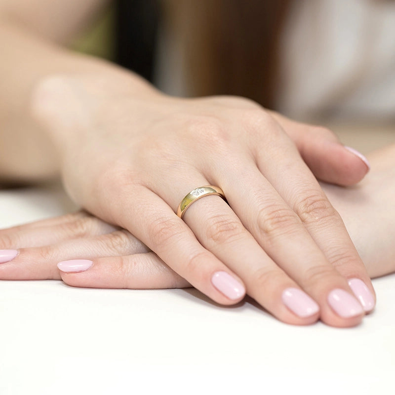 Goldring mit Zirkonia Herz