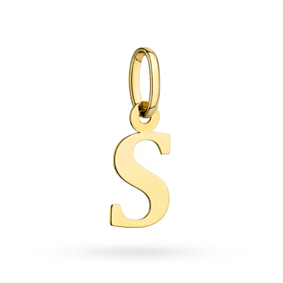 Gold Pendant Letter S
