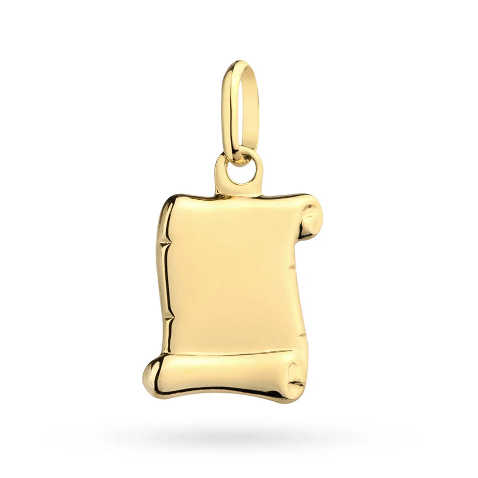 Gold Anhänger für Gravur Papyrus Platte Hundemarke