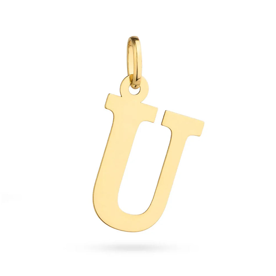 Gold Pendant Letter U